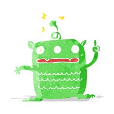 cartoon weird little alien