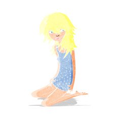 cartoon pretty girl N15
