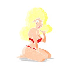 cartoon pin up girl