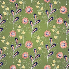Seamless Floral Pattern (Vector) Hand Drawn Texture N50