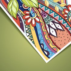 Vector Colored Floral Background Hand Drawn Texture N6