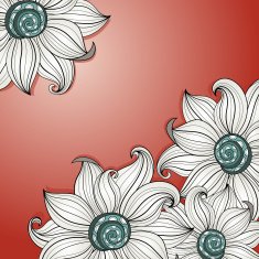 Vector Colored Floral Background Hand Drawn Texture N8