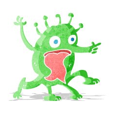cartoon weird little alien N2