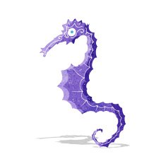 Cartoon Sea Horse N12