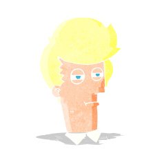 cartoon man with narrowed eyes