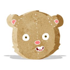 cartoon teddy bear head N5