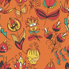 Seamless texture with flowers N14