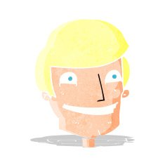 cartoon grinning man N11