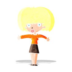 cartoon woman giving thumbs up symbol N4