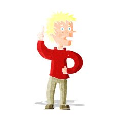 cartoon boy with idea N25