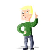 cartoon boy with idea N26