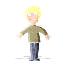 cartoon shocked man N27