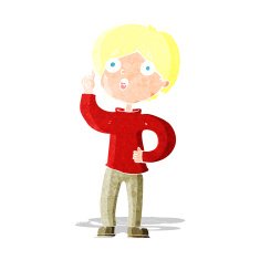 cartoon boy with idea N27