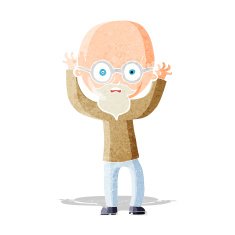 cartoon stressed bald man N3