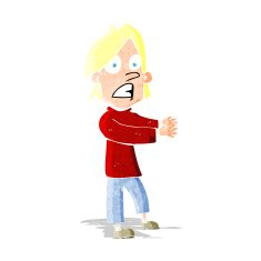 cartoon shocked man N29