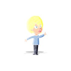 cartoon woman arguing
