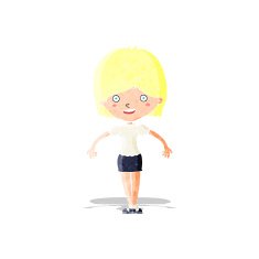 cartoon happy woman N27