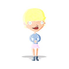 cartoon friendly woman N6