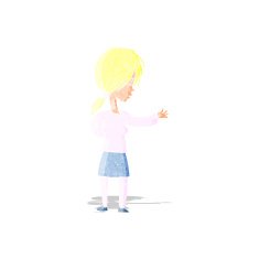 cartoon woman gesturing
