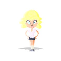 cartoon pretty woman N19