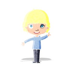 cartoon woman with idea N13