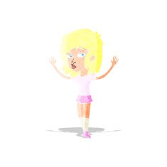 cartoon pretty girl N16