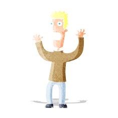 cartoon terrified man N56