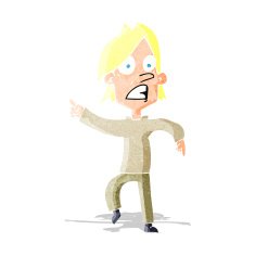 cartoon worried man pointing N3