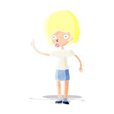 cartoon woman with idea N15
