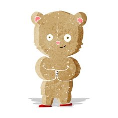 cartoon teddy bear N106