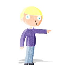 Cartoon Man Pointing N28