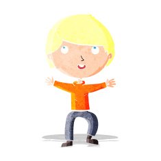 cartoon happy boy N22