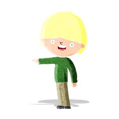 Cartoon Man Pointing N29