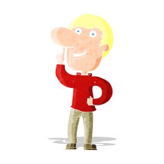 cartoon man with idea N50