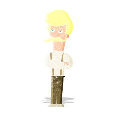 Cartoon Man With Mustache N21