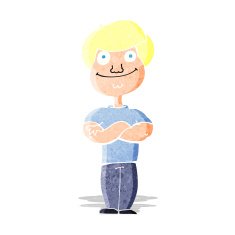 cartoon happy man N40