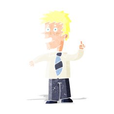 cartoon man with idea N51