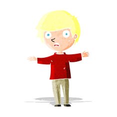 cartoon worried boy N5