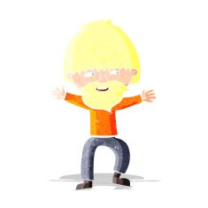 cartoon happy man with beard N5