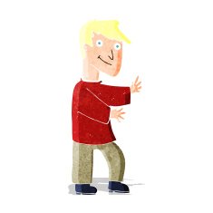 cartoon happy man N43