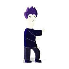 cartoon excited vampire