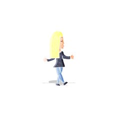 cartoon woman shrugging shoulders N38