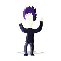 cartoon vampire giving up
