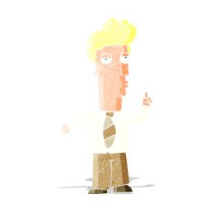 cartoon bored man asking question