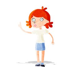 cartoon woman with idea N16
