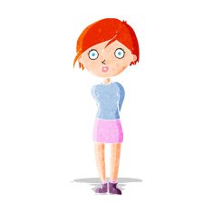 cartoon surprised girl N3