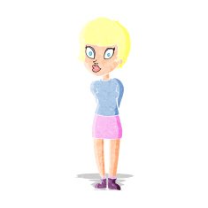 cartoon pretty woman N22