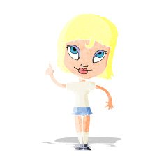 cartoon woman with idea N17