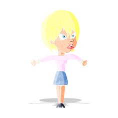 cartoon annoyed girl N4