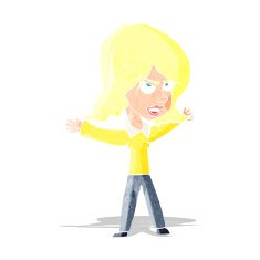 cartoon woman gesturing N2